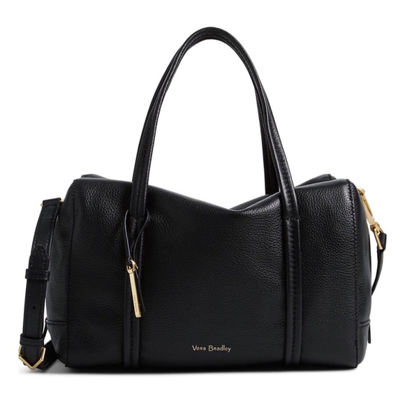 Vera Bradley Handbags - Vera Bradley Mallory Satchel Leather Handbag Black